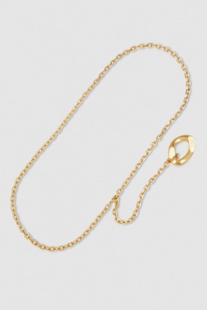 Patrizia Pepe Adjustable Chain Belt Aurii | 497EXUAOT