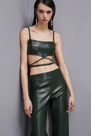 Patrizia Pepe Bandeau Bra With Straps Verzi | 614ZWNEIA