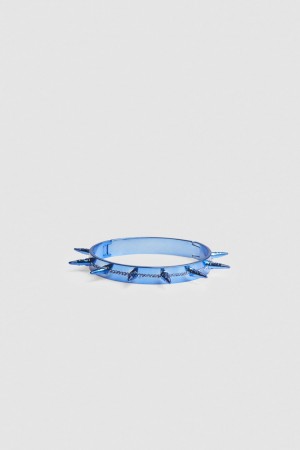 Patrizia Pepe Brass And Glass Bracelet Albastri | 732CRUFVI