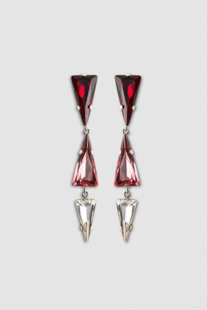 Patrizia Pepe Brass Earrings With Rhinestones Roz | 971ZRDLHQ