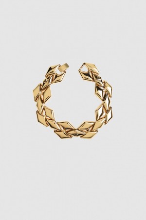 Patrizia Pepe Brass Link Bracelet Aurii | 784ZSMLJN