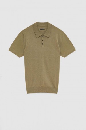 Patrizia Pepe Cotton Blend Polo Shirt Verzi | 307EVFJQP