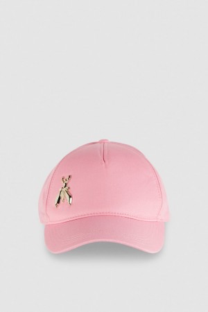 Patrizia Pepe Cotton Fly Baseball Cap Roz | 986ZJMWYC