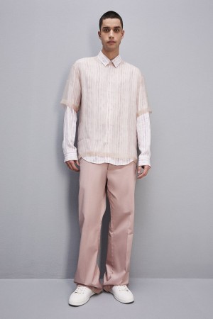 Patrizia Pepe Cotton Twill Trumpet Pants Roz | 518CVGKSP