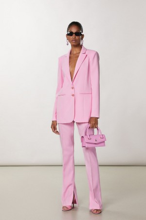 Patrizia Pepe Crepe Blazer Jacket Roz | 376OWVPNC