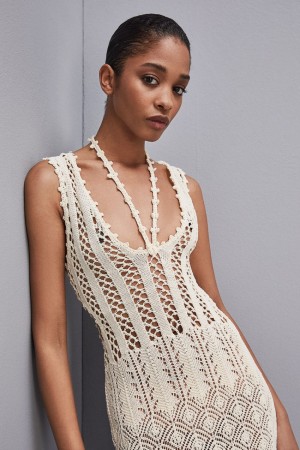 Patrizia Pepe Crochet-effect Dress Made Of Recycled Nylon Albi | 637XUETJQ