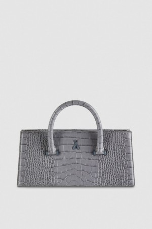 Patrizia Pepe Crocodile-print Fly Bamby Gri | 635AQYBKO