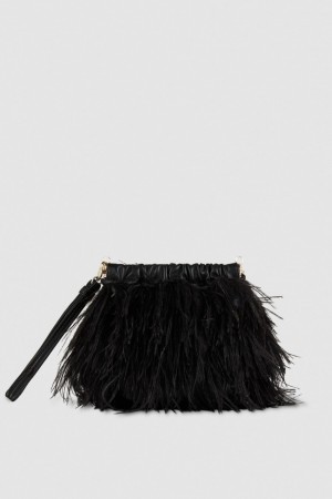 Patrizia Pepe Crossbody Bag With Feathers Negrii | 217QTDCGL