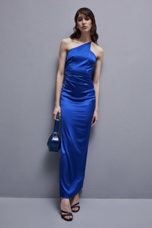 Patrizia Pepe Cut-out Dress In Certified Viscose Albastri Deschis | 234OPUKZY