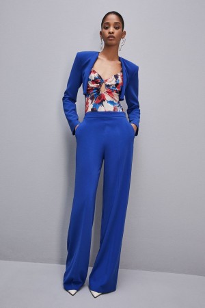 Patrizia Pepe Cut-out Top With Straps In Viscose Satin Colorati | 862XGUPSZ