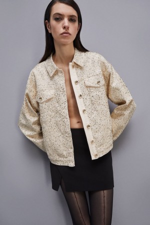 Patrizia Pepe Denim And Rhinestone Jacket Albi | 754YLFQXG