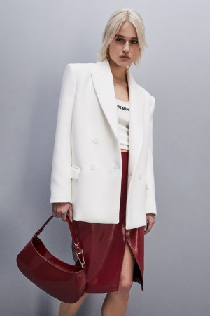 Patrizia Pepe Double-breasted Over Peacoat Albi | 869ODNHJU