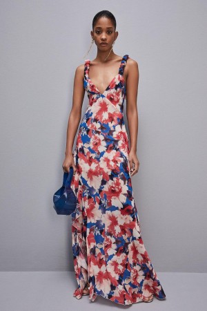 Patrizia Pepe Dress With Matching Viscose Crepon Sash Colorati | 574FTOGUL