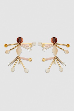Patrizia Pepe Earrings With Techno Pop Fly Appliqué Colorati | 130VUGCQX