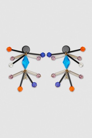 Patrizia Pepe Earrings With Techno Pop Fly Appliqué Colorati | 403JKYOIE