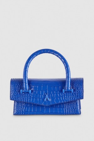 Patrizia Pepe Fly Bamby Croco Albastri | 715MICQXY