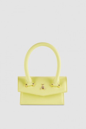 Patrizia Pepe Fly Bamby Leather Mini Shoulder Bag Galbeni | 716RCAHZF