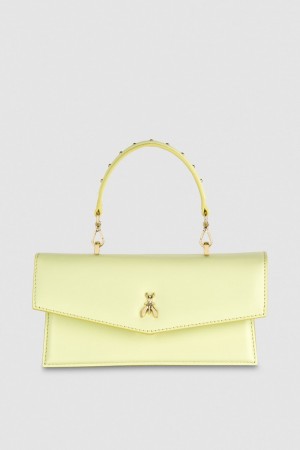 Patrizia Pepe Fly Bamby Leather Shoulder Bag Galbeni | 146OBKVQD
