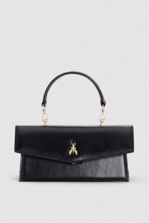 Patrizia Pepe Fly Bamby Leather Shoulder Bag Negrii | 823FCLNTW
