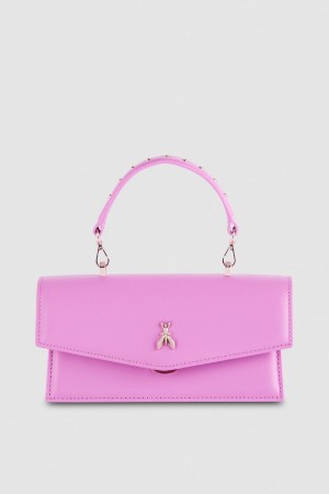 Patrizia Pepe Fly Bamby Leather Shoulder Bag Roz | 387QVTWLH