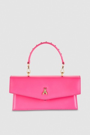 Patrizia Pepe Fly Bamby Leather Shoulder Bag Roz | 281XAPHQC