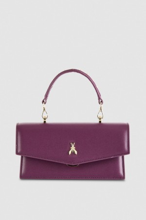 Patrizia Pepe Fly Bamby Leather Shoulder Bag Violet | 912XLKZHN