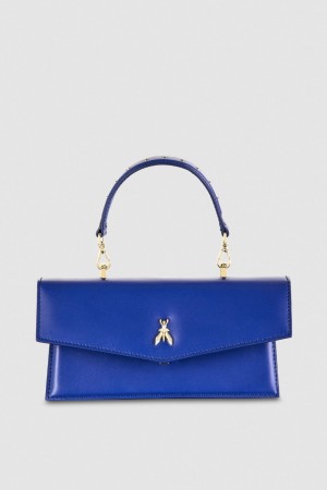 Patrizia Pepe Fly Bamby Leather Shoulder Bag Albastri Deschis | 253ALPCZQ