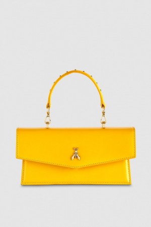 Patrizia Pepe Fly Bamby Leather Shoulder Bag Galbeni | 570RMZYVJ