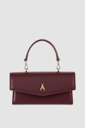Patrizia Pepe Fly Bamby Leather Shoulder Bag Violet | 098RFGCJQ