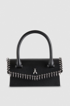 Patrizia Pepe Fly Bamby Piercing Shoulder Bag Negrii | 702XFMBEH