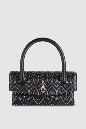 Patrizia Pepe Fly Bamby Quilted Leather Bag Negrii | 120PGRBLA
