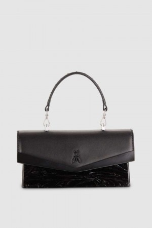 Patrizia Pepe Fly Bamby Shoulder Bag With Chain Negrii | 496QNRHOD