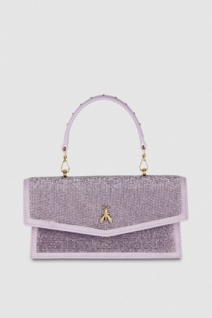 Patrizia Pepe Fly Bamby Shoulder Bag With Rhinestones Roz | 802MXADNW