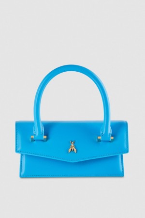 Patrizia Pepe Fly Bamby Shoulder Bag With Handles Albastri Deschis | 893PNQDCZ