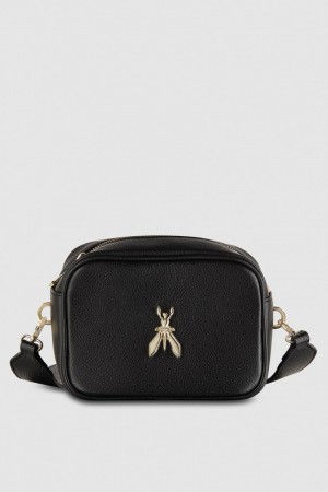 Patrizia Pepe Fly Camera Leather Shoulder Bag Negrii | 675HGFXMK