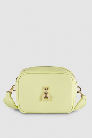 Patrizia Pepe Fly Camera Leather Shoulder Bag Galbeni | 658CVYUWE
