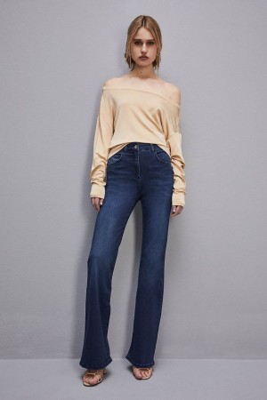 Patrizia Pepe Jeans Jeggings Flare Albastri | 378PCYFBO