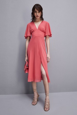 Patrizia Pepe Jeweled Dress In Georgette With Square Back Neckline Roz | 107JWXZMQ