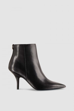 Patrizia Pepe Leather Ankle Boots Negrii | 810IEJOZB