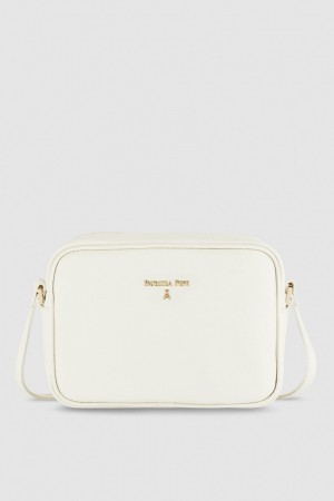 Patrizia Pepe Leather Camera Bag With Inside Pocket Bej | 975AUZITK