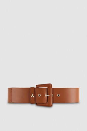 Patrizia Pepe Leather High-waisted Belt Maro | 462NPGEFQ