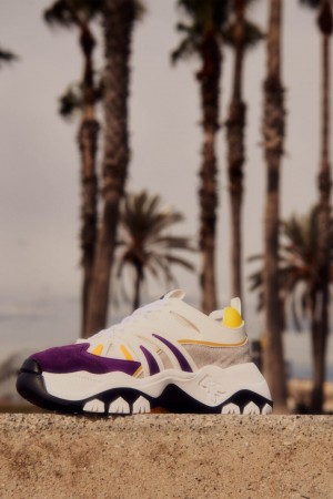 Patrizia Pepe Leather Running Sneakers Violet | 183CTPKMZ
