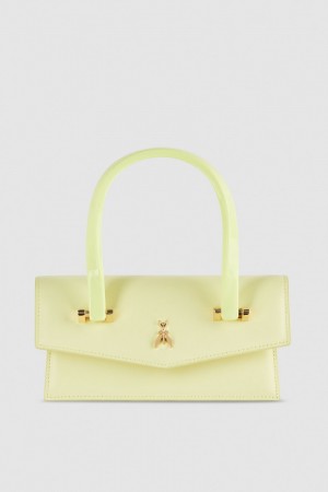 Patrizia Pepe Leather Shoulder Bag With Snap Closure Galbeni | 917LTNDRH
