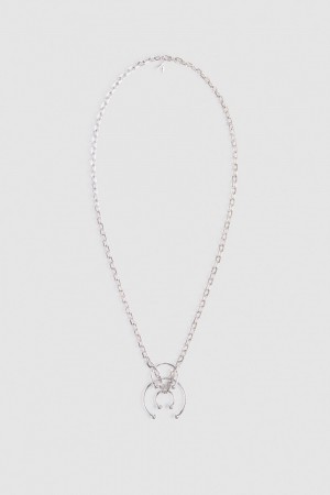 Patrizia Pepe Long Necklace With Piercing Argintii | 850RNCTSP