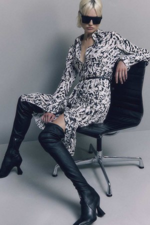 Patrizia Pepe Long Sleeved Shirt In Georgette Negrii | 185EXDWHV