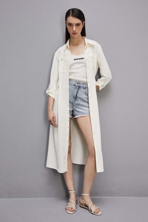Patrizia Pepe Long-sleeved Chemisier Dress Albi | 810HCZARB
