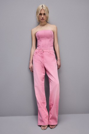 Patrizia Pepe Low Waist Straight Pants Roz | 750YWOHKV