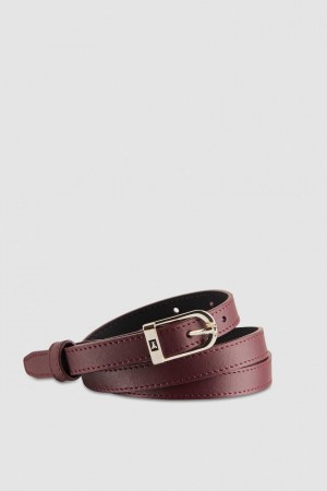 Patrizia Pepe Low-waist Smooth Leather Belt Violet | 261AZICBQ