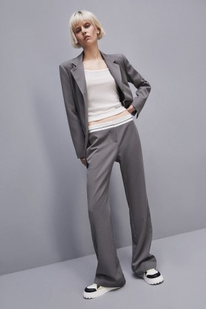 Patrizia Pepe Low-waisted Pants In Comfort Fabric Gri | 367YILQSH