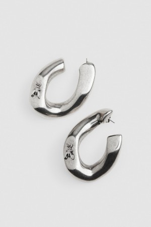 Patrizia Pepe Metal Earrings Argintii | 971QLFPYR
